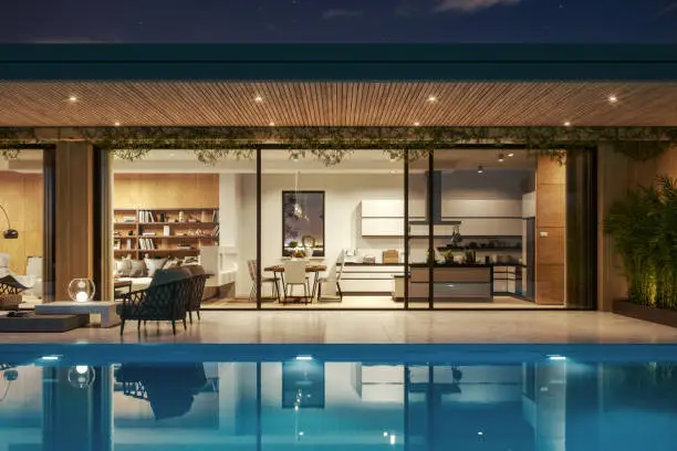 Luxury Pool Night